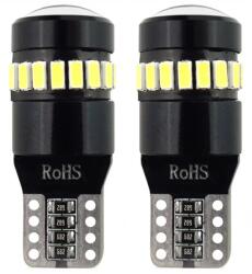 AMiO Bec Led 18SMD 3014 plus 1SMD 12/24V Pozitie W5W T10 Canbus 2buc - Alb