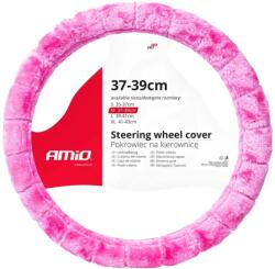 AMiO Husa volan din blana sintetica Amio SWC-54-M - Ø 37-39 cm - Roz