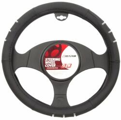 4Cars Manson volan Elegance - Ø 37-39cm - Negru/Crom