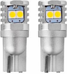 AMiO Bec Led 6SMD 3030 12/24V Pozitie W5W W10W T10 Canbus 2buc - Alb