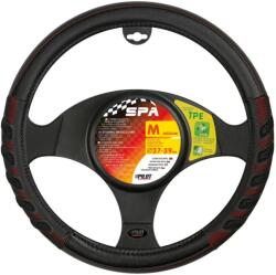 Pilot Husa volan imitatie piele Spa - M - Ø 37/39cm - Negru/Rosu