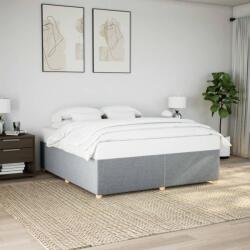 vidaXL világosszürke szövet ágykeret matrac nélkül 200 x 200 cm (3284757)