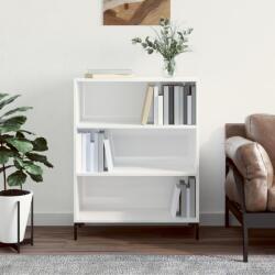 vidaXL magasfényű fehér szerelt fa könyvespolc 69, 5 x 32, 5 x 90 cm (828366)