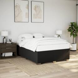 vidaXL fekete szövet ágykeret matrac nélkül 140 x 190 cm (3284473)