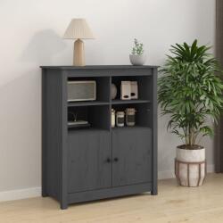 vidaXL szürke tömör fenyőfa tálalószekrény 83 x 41, 5 x 100 cm (821514)