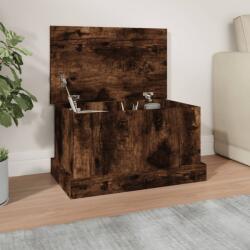 vidaXL füstös tölgy színű szerelt fa tárolóláda 50x30x28 cm (816501)