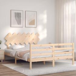 vidaXL tömör fa ágykeret fejtámlával King Size (3195291)