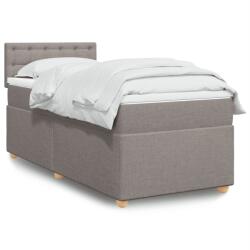 vidaXL tópszínű szövet rugós ágy matraccal 90 x 200 cm (3286581)