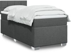 vidaXL sötétszürke szövet rugós ágy matraccal 90x190 cm (3285744)