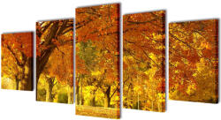 vidaXL Nyomtatott vászon falikép szett juharfa 100 x 50 cm (241576)