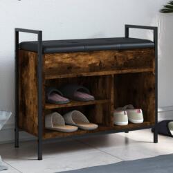 vidaXL füstös tölgy színű szerelt fa cipőpad 65, 5 x 32 x 57, 5 cm (835204)