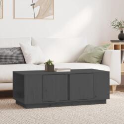 vidaXL szürke tömör fenyőfa dohányzóasztal 110x50x40 cm (814431) - vidaxl