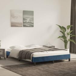 vidaXL sötétkék bársony ágykeret matrac nélkül 140 x 190 cm (346974)