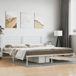 vidaXL fehér fém ágykeret fejtámlával 183 x 213 cm (352373) - vidaxl