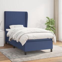 vidaXL kék szövet rugós ágy matraccal 100 x 200 cm (3127787)