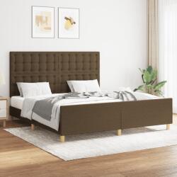 vidaXL sötétbarna szövet ágykeret matrac nélkül 160 x 200 cm (3125392)