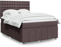 vidaXL sötétbarna szövet rugós ágy matraccal 140 x 200 cm (3294008)