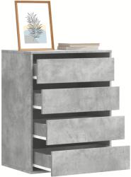 vidaXL betonszürke szerelt fa fiókos sarokszekrény 60 x 41 x 76 cm (852873)