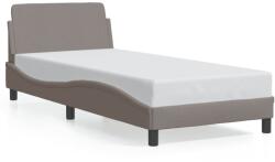 vidaXL tópszínű szövet ágykeret fejtámlával matrac nélkül 80 x 200 cm (373069)
