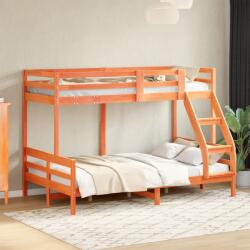 vidaXL viaszbarna tömör fenyőfa emeletes ágy 80 x 200/120 x 200 cm (3207180)