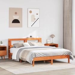 vidaXL viaszbarna tömör fenyőfa ágy matrac nélkül 140 x 200 cm (3306149)