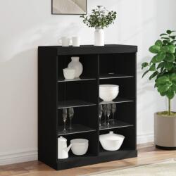 vidaXL fekete tálalószekrény LED-világítással 81 x 37 x 100 cm (836715)