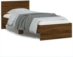 vidaXL barna tölgy színű fejtámlás ágykeret matrac nélkül 75 x 190 cm (838665)