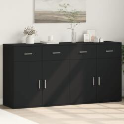 vidaXL 2 db fekete szerelt fa tálalószekrény 79 x 38 x 80 cm (3276617)