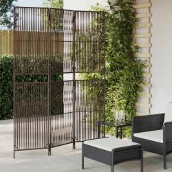 vidaXL barna 3-paneles polyrattan térelválasztó (365389)