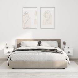 vidaXL 2 db magasfényű fehér fali éjjeliszekrény 41, 5 x 36 x 28 cm (816381)