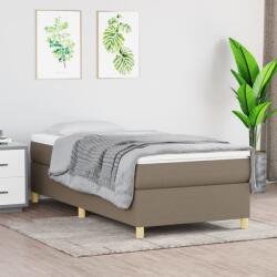 vidaXL tópszínű szövet rugós ágy matraccal 100 x 200 cm (3144502) - vidaxl
