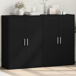 vidaXL 2 db fekete szerelt fa tálalószekrény 60 x 31 x 84 cm (3276568)