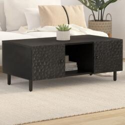 vidaXL fekete tömör mangófa dohányzóasztal 100 x 54 x 40 cm (356831)