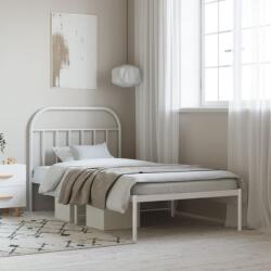 vidaXL fehér fém ágykeret fejtámlával 107x203 cm (353680)