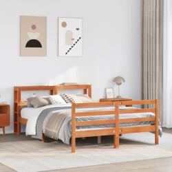 vidaXL viaszbarna tömör fenyőfa ágy matrac nélkül 120 x 190 cm (3305838)