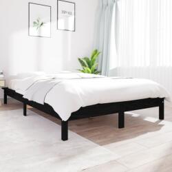 vidaXL Super King Size fekete tömör fenyőfa ágykeret 180 x 200 cm (820560)