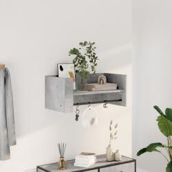 vidaXL betonszürke szerelt fa fali polc 70, 5 x 35 x 30, 5 cm (848454) - vidaxl