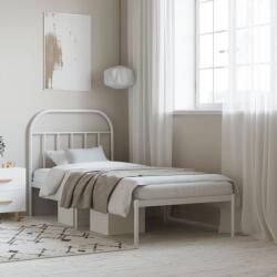 vidaXL fehér fém ágykeret fejtámlával 90x200 cm (353677)