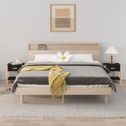 vidaXL 2 db fekete szerelt fa ágy melletti asztal 42 x 38 x 45 cm (345657)