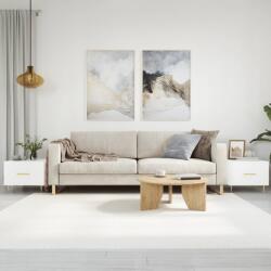 vidaXL 2 db magasfényű fehér szerelt fa dohányzóasztal 50 x 50 x 40 cm (829369)