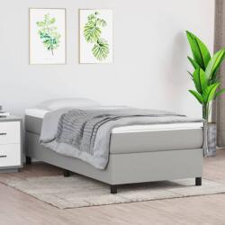 vidaXL világosszürke szövet rugós ágy matraccal 90x190 cm (3144383)