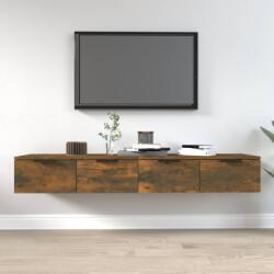 vidaXL 2 db füstös tölgyszínű szerelt fa fali szekrény 68 x 30 x 20 cm (3115897)
