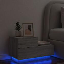 vidaXL szürke sonoma éjjeliszekrény LED-világítással 70 x 36 x 40, 5 cm (836782)