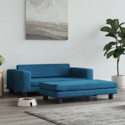 vidaXL kék bársony kutyaágy hosszabbítóval 100 x 50 x 30 cm (172019)