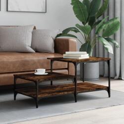 vidaXL füstös tölgy színű szerelt fa dohányzóasztal 100 x 50, 5 x 45 cm (835381)