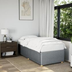 vidaXL világosszürke szövet ágykeret matrac nélkül 90x190 cm (3284900)