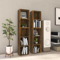 vidaXL 2 db füstös tölgy színű szerelt fa CD-szekrény 21x16x93, 5 cm (815318)