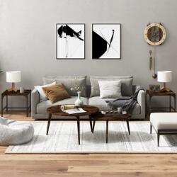vidaXL 2 db füstös tölgy színű szerelt fa kisasztal 40 x 40 x 35 cm (819407)