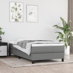 vidaXL sötétszürke szövet rugós ágy matraccal 80 x 200 cm (3144030)
