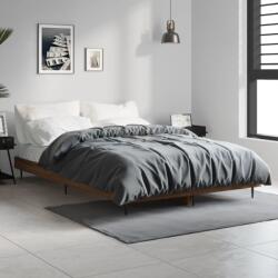 vidaXL barna tölgy színű szerelt fa ágykeret matrac nélkül 120x190 cm (832300) - vidaxl